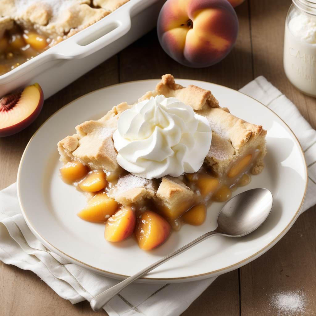 recipe for easy peach cobbler with cake mix