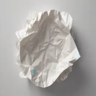 crumpled up paper