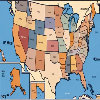 usa map with states