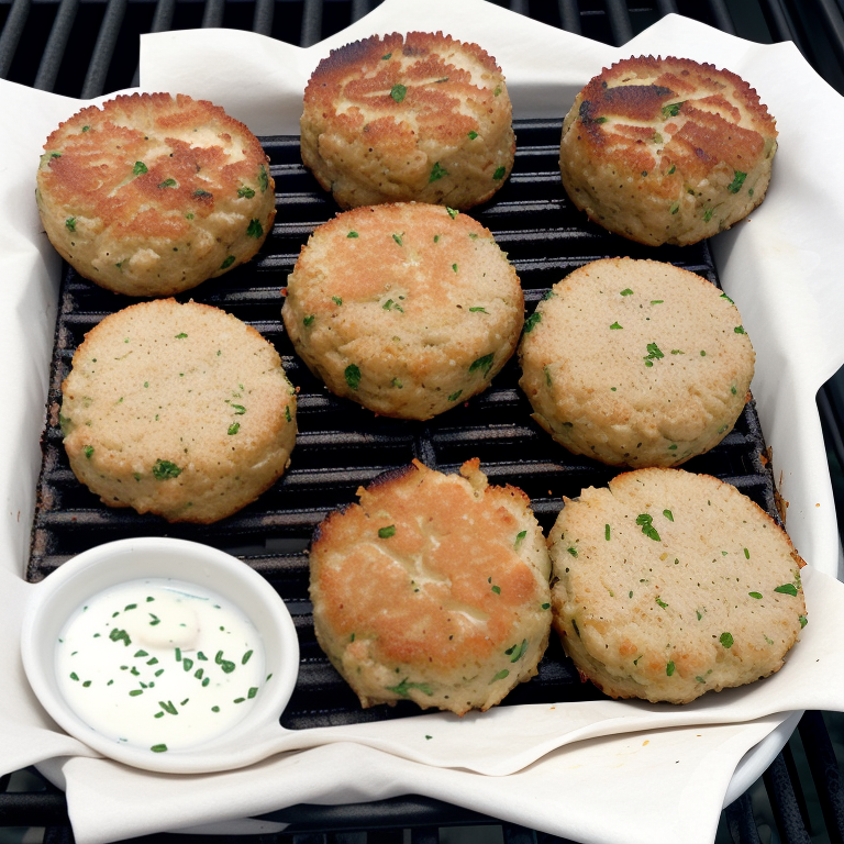 crab cakes on the grill