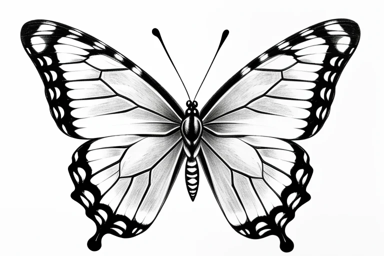 butterfly drawing aesthetic