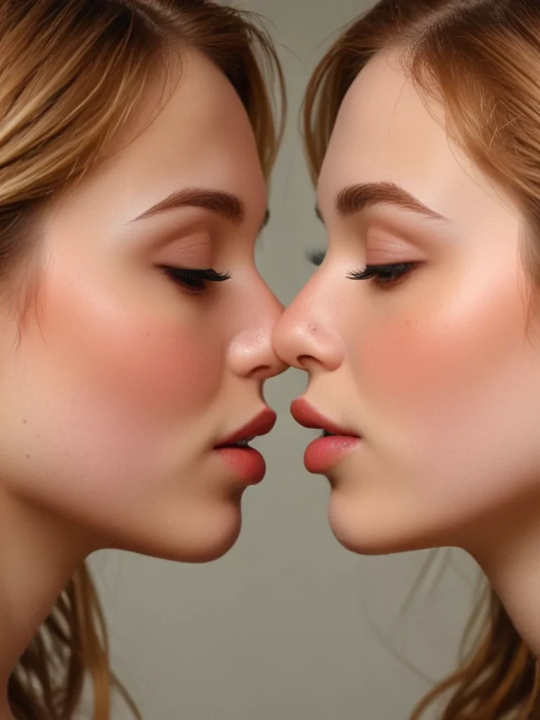 2 girls kissing