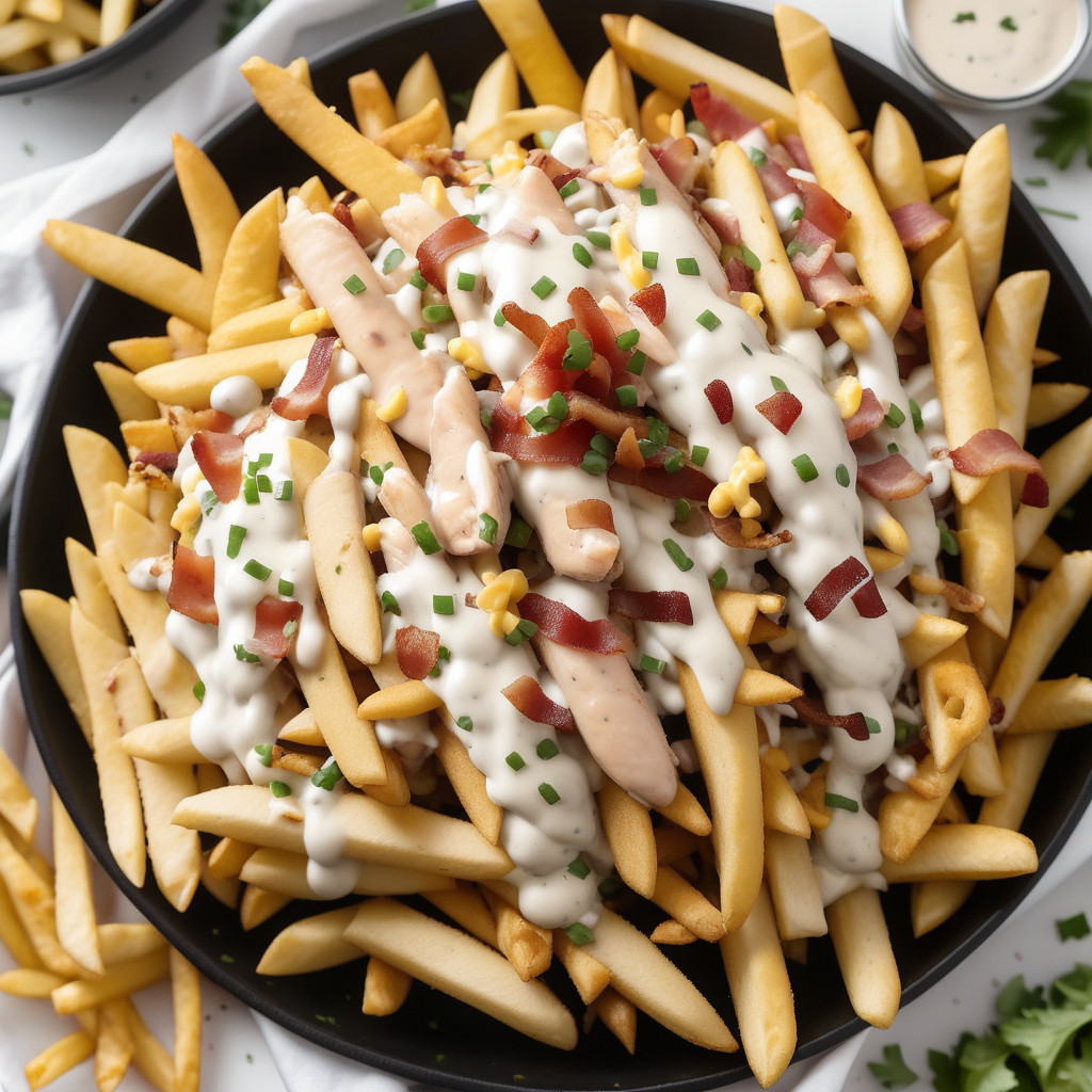 chicken bacon ranch loaded fries