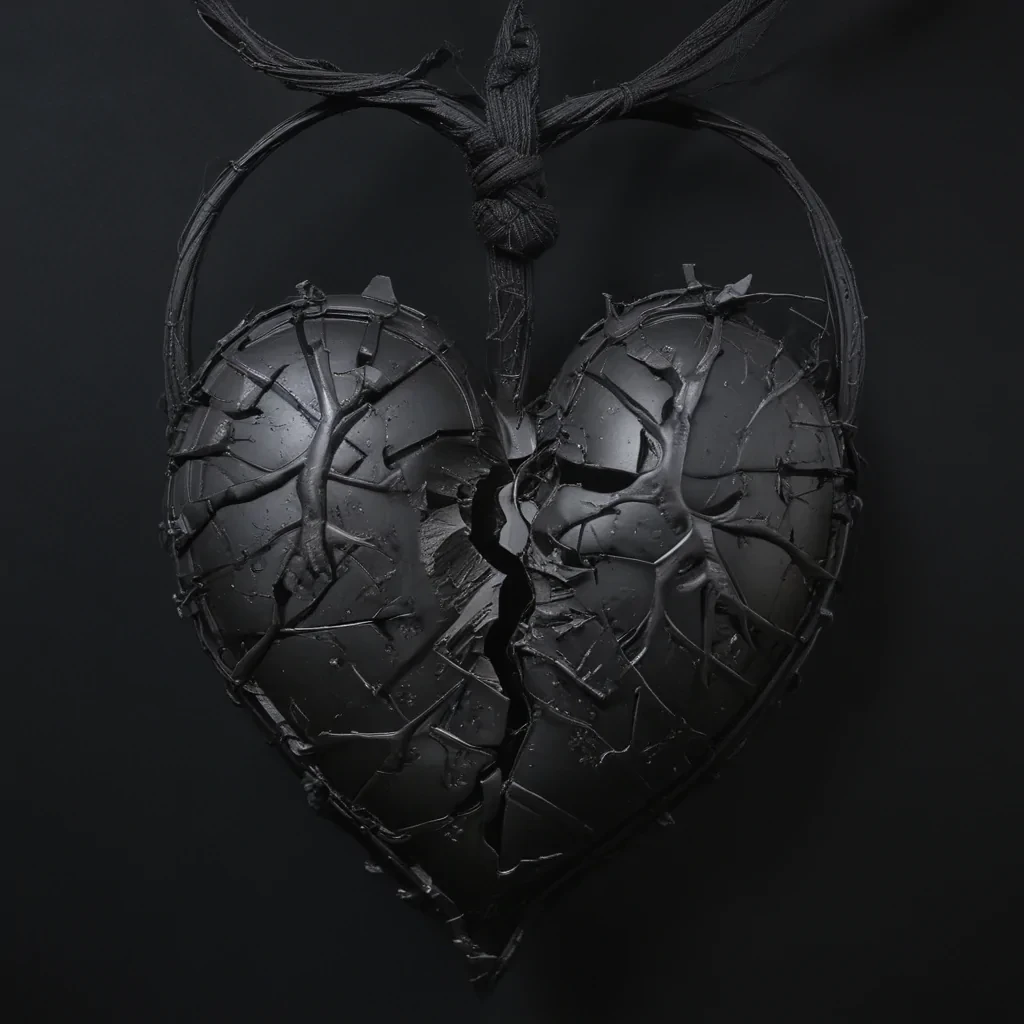 broken heart black