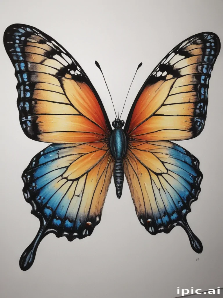 butterfly drawing outline