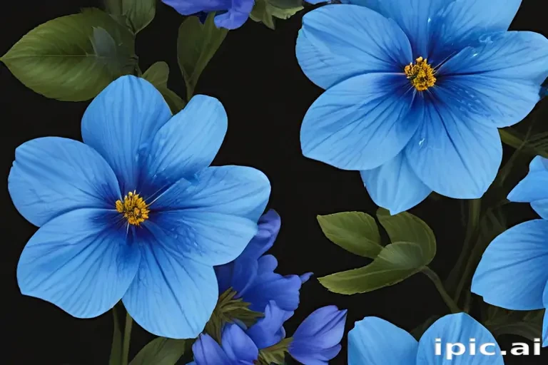 blue flowers transparent background