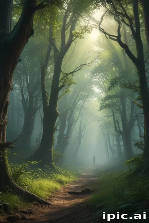 beautiful magical forest background