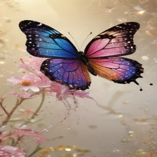 glitter butterfly wallpaper
