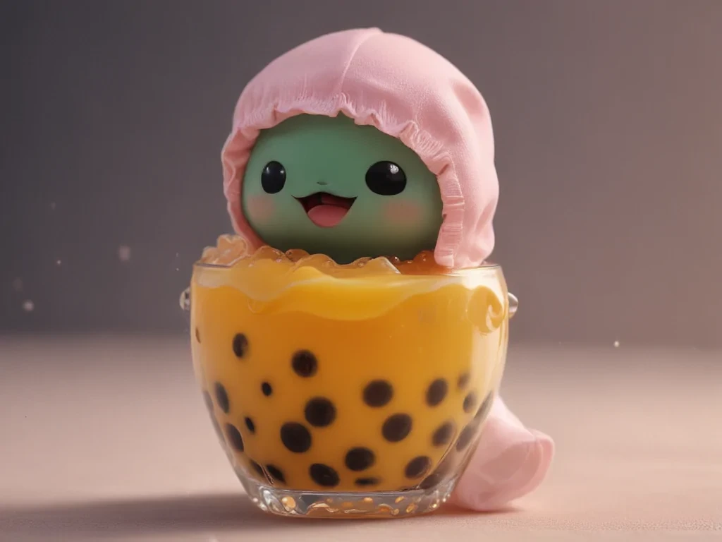 aesthetic cute boba wallpaper