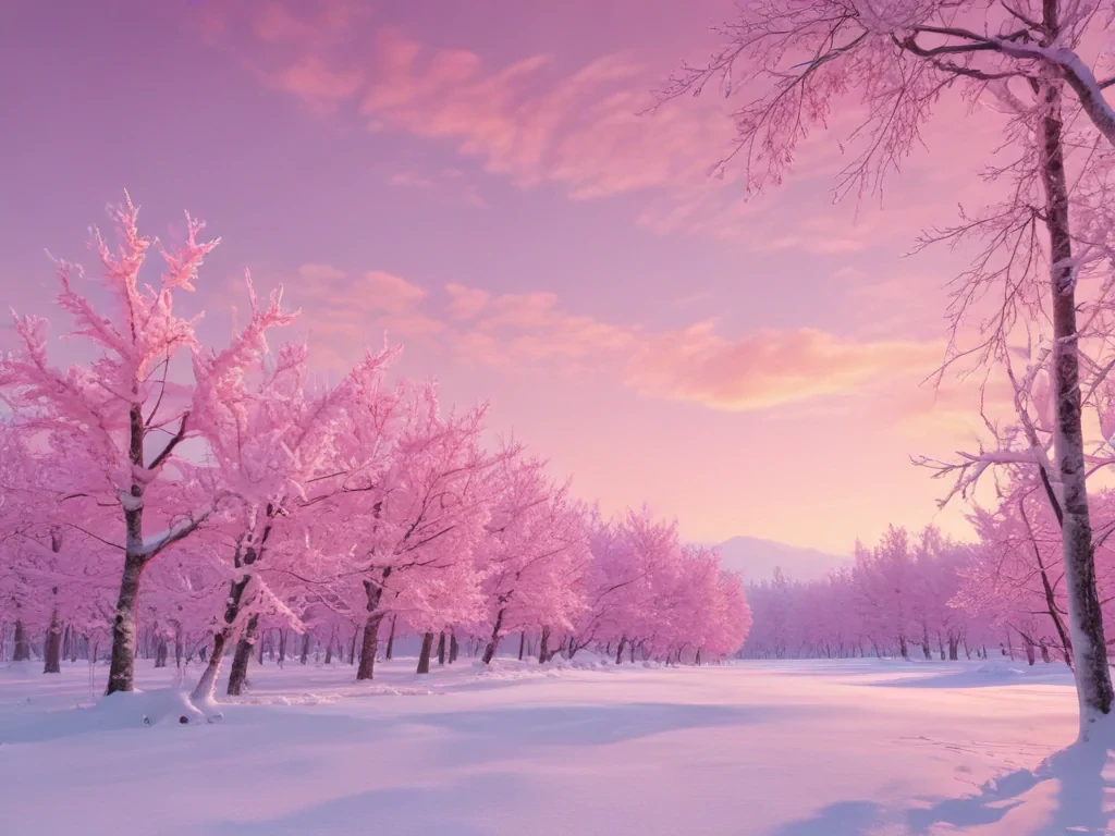 pink winter background