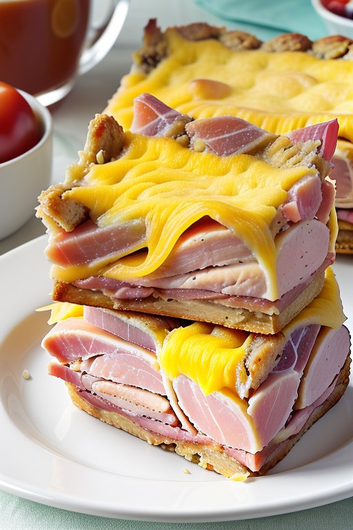 breakfast bars ham and cheese