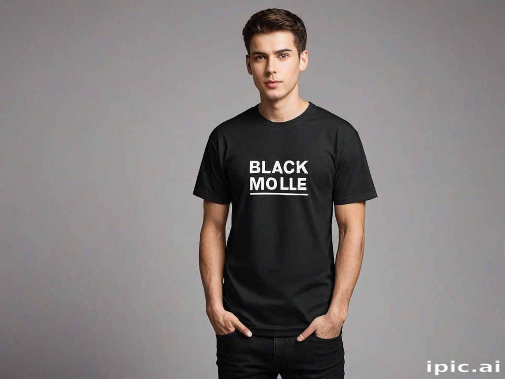black tee shirt mockup