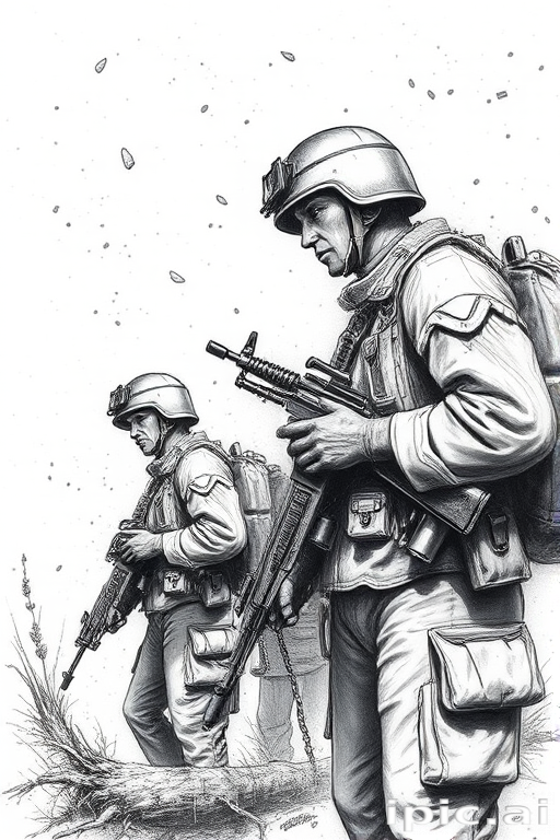 soldiers drawing