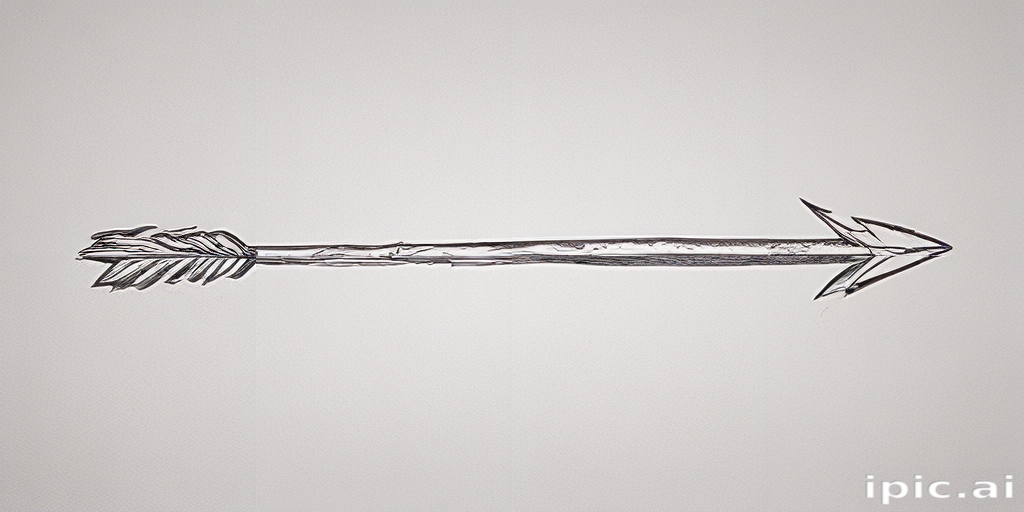 An Artistic Representation of a Single Arrow Pointing Forward with ...