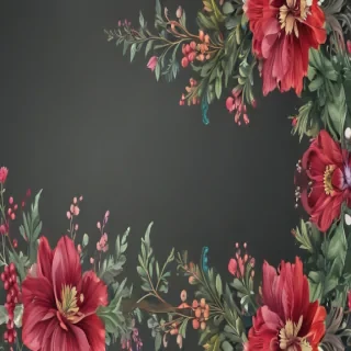 transparent floral border
