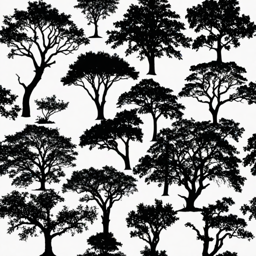 trees silhouette png