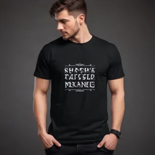 black t shirt mockup free