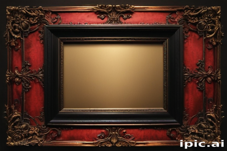 Elegant Vintage Picture Frame with Intricate Design and Rich Colors