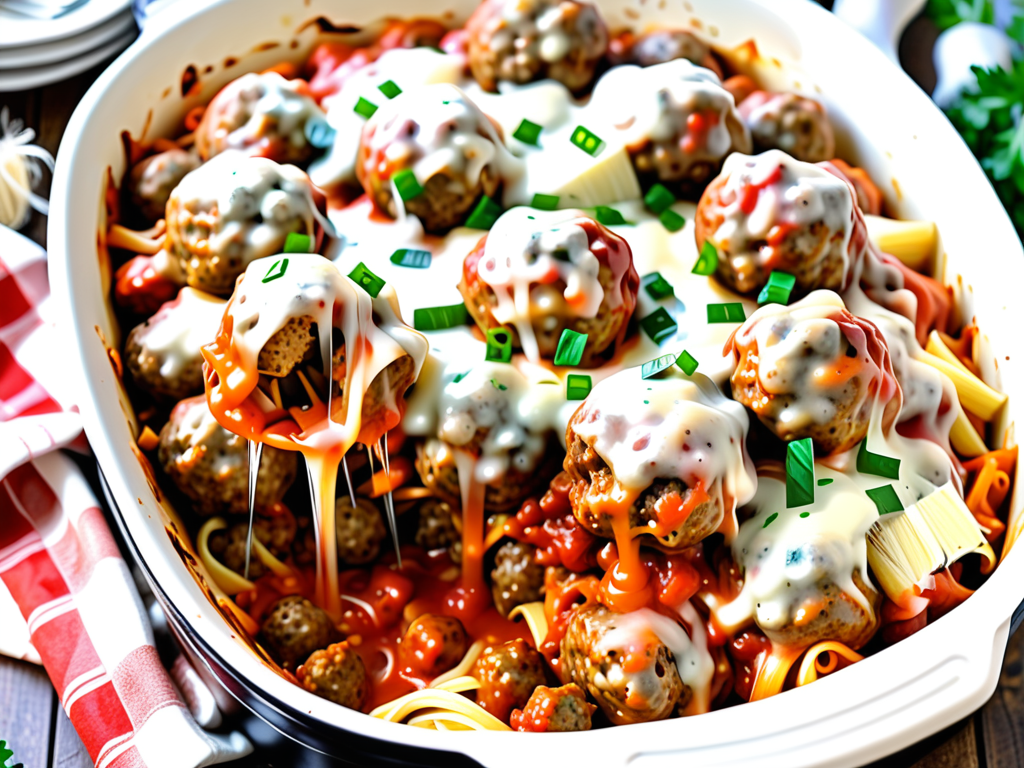 dump and bake meatball casserole