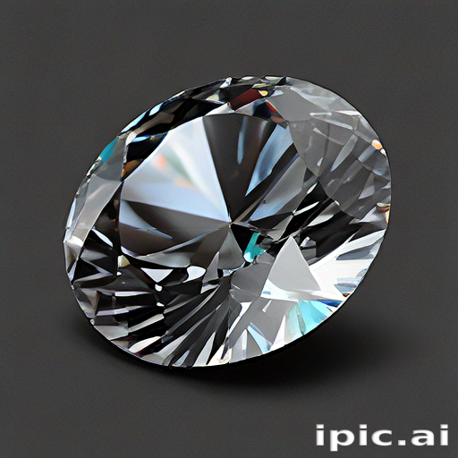 Brilliantly Cut Diamond Sparkling with Light Against a Dark Background