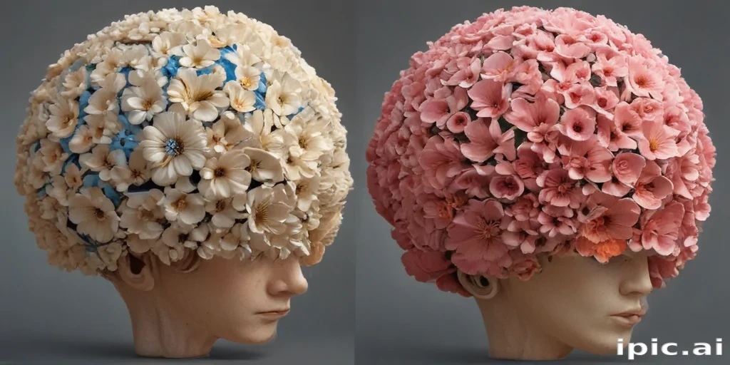 half brain half flowers