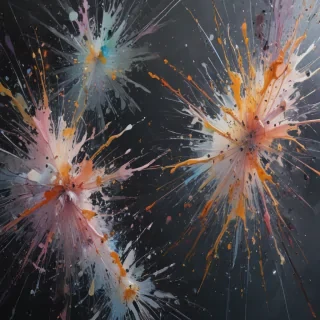 transparent paint splatter