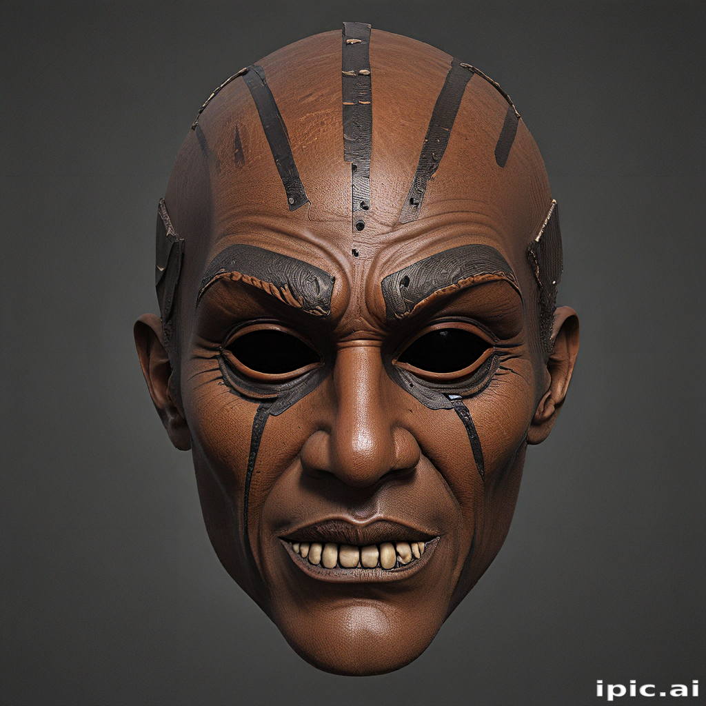 Intricate Tribal Mask with Realistic Features and Distinctive Facial ...