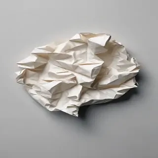 crumpled up paper