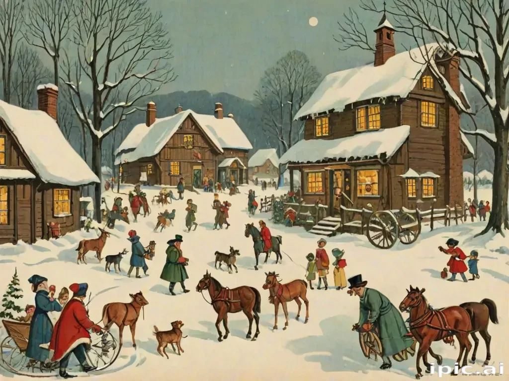 vintage christmas illustration