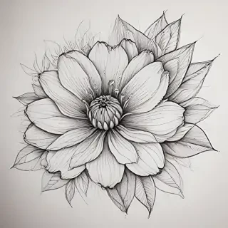 flower line work