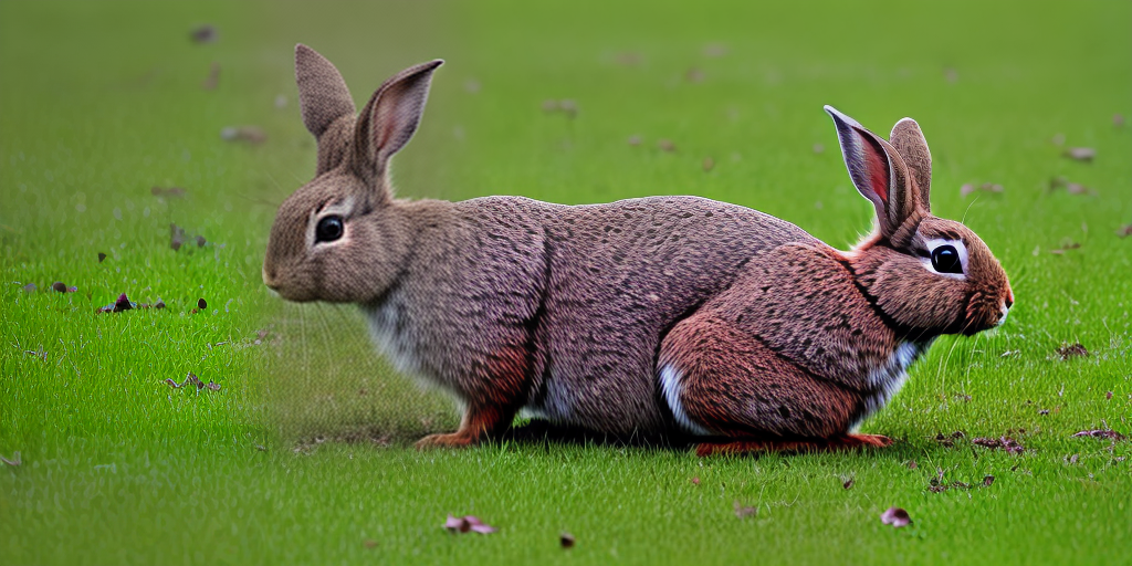 a girl saw a brown rabbit in jugle