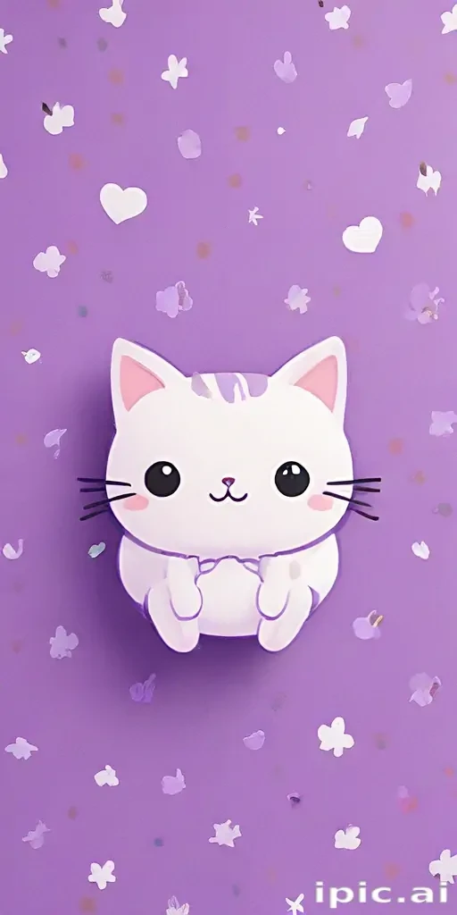 kawaii cute purple wallpaper