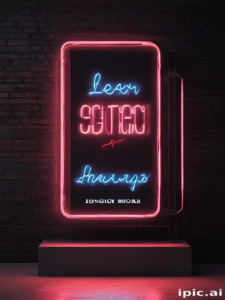 neon sign mockup