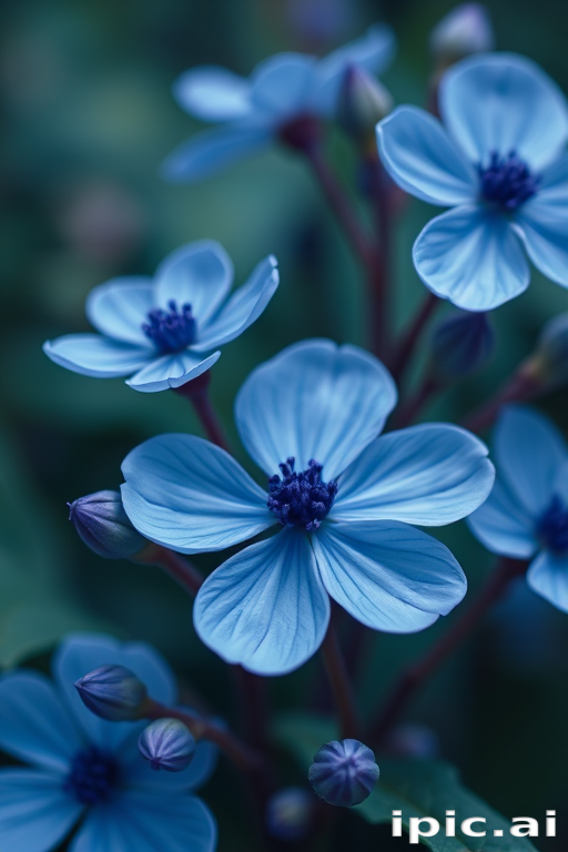 blue flower wallpaper aesthetic