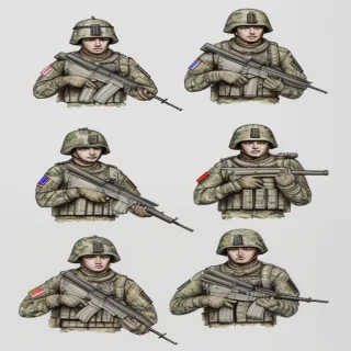 soldiers drawing