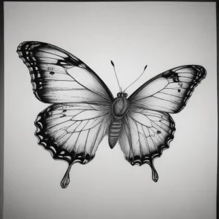 butterfly drawing outline