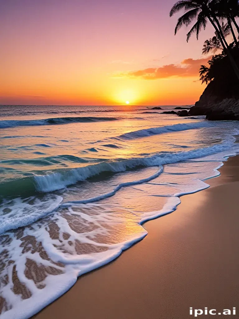 beach background sunset