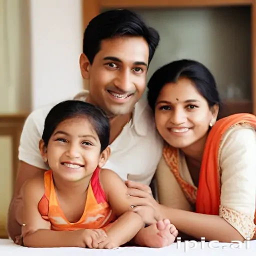 happy indian family