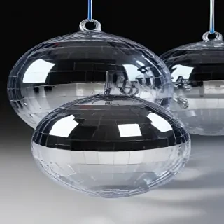 transparent disco balls