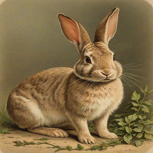 vintage rabbit images