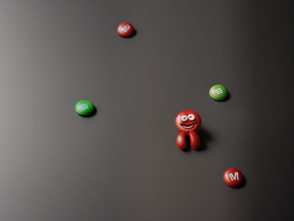 red m and m character