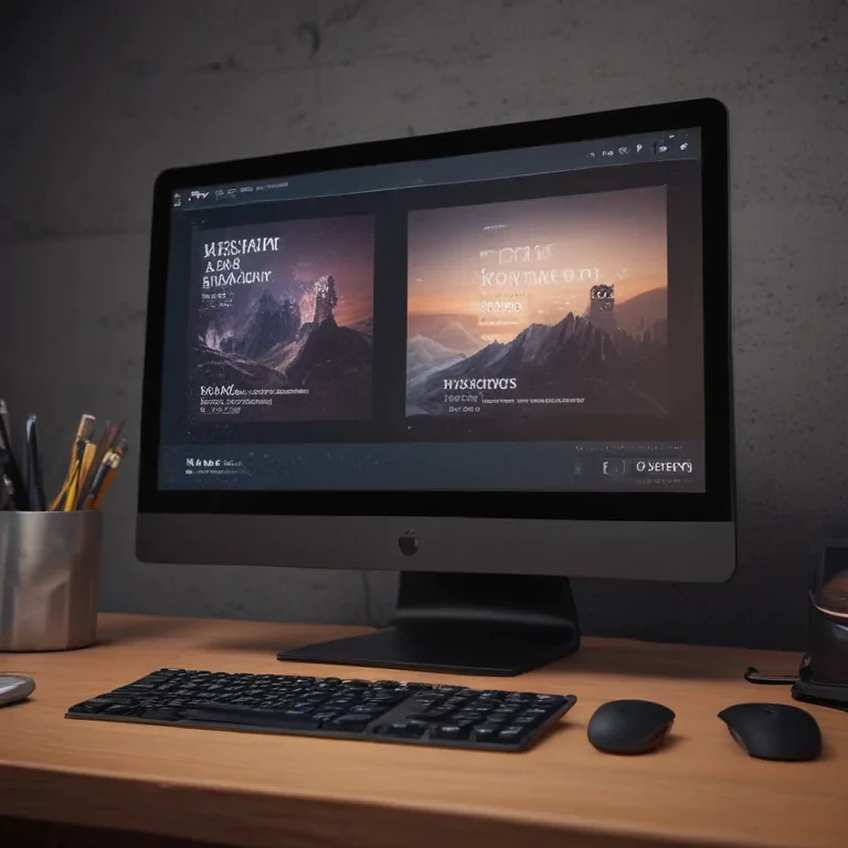 computer mockup