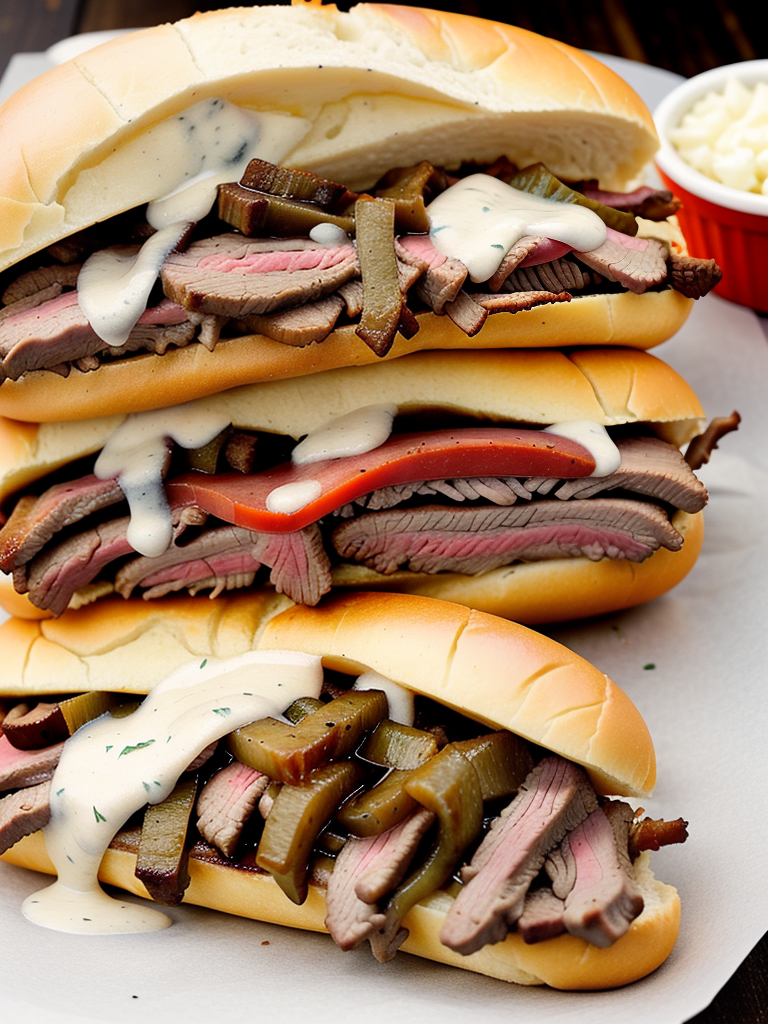philly cheesesteak with roast beef