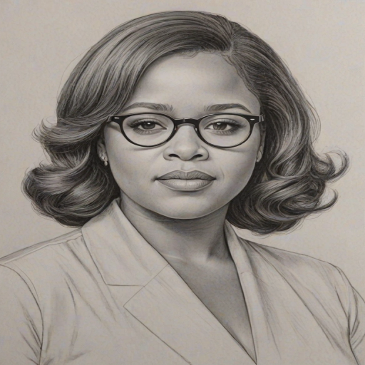 Magnificent Chandra Wilson, pencil sketch, portrait of Sublime woman 1965s in glasses, hair style beatnik, outline, clear lines, fine lines, 8k
