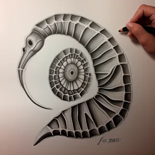 fossil drawing