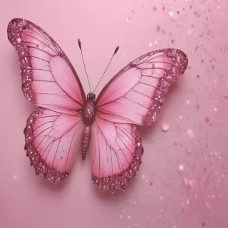 glitter pink butterfly wallpaper