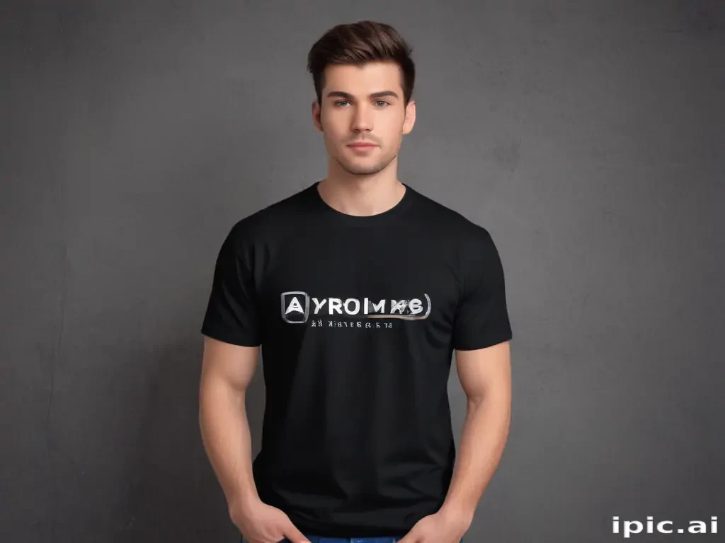 black tee mockup