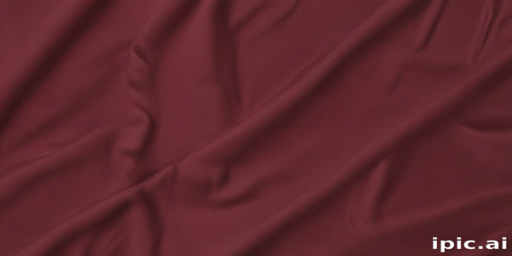 Elegant Deep Burgundy Fabric With Soft Flowing Drapery And Subtle Texture 