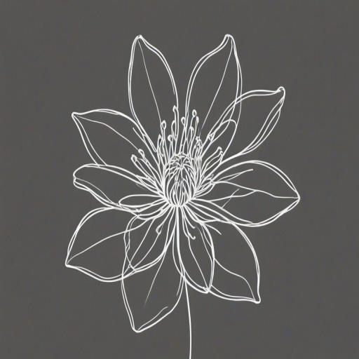 transparent flower outline