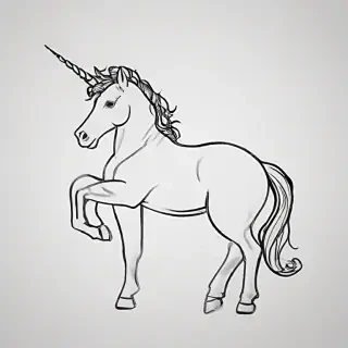 unicorn outline